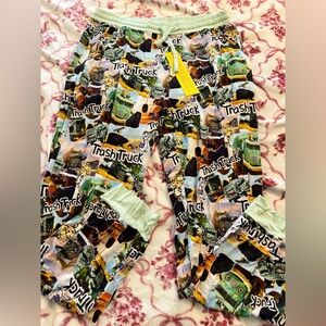 Trash Truck Themed Bamboo Joggers